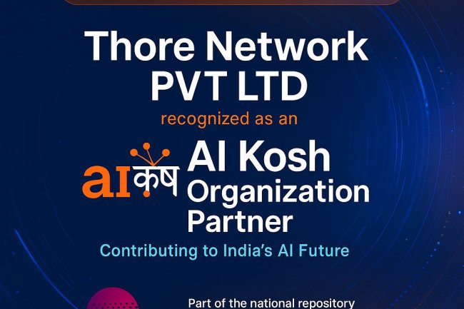 Thore Network PVT LTD Joins Prestigious AI Kosh Initiative, Driving India's AI Ecosystem.