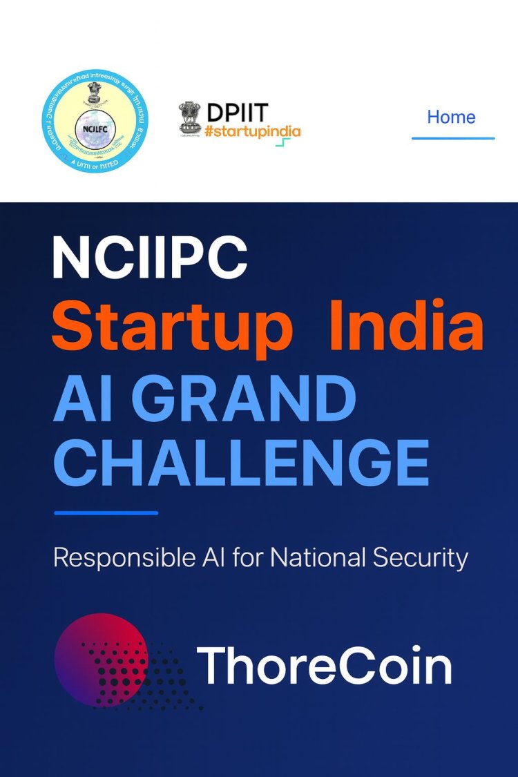 Thore Network PVT LTD Onboarded in NCIIPC Startup India AI Grand Challenge.